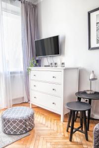 TV a/nebo společenská místnost v ubytování AL-DOM apartamenty Apartament Stary Park