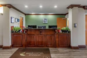 a lobby with a welcome counter in a hotel at Sleep Inn & Suites in Brunswick