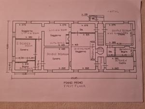 Plán poschodí v ubytovaní Casarossa, la casa del cuore