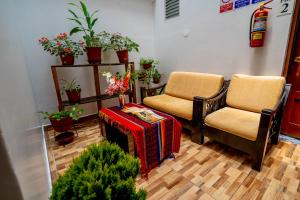 Istumisnurk majutusasutuses Hotel Machupicchu Inn