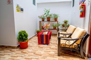 Istumisnurk majutusasutuses Hotel Machupicchu Inn