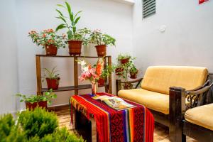 Istumisnurk majutusasutuses Hotel Machupicchu Inn