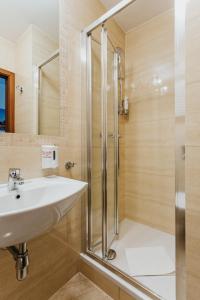 Koupelna v ubytování Hotel Jan