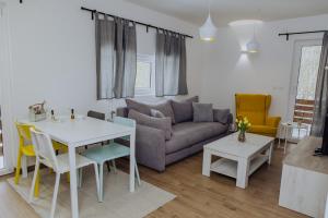A seating area at Planinsko srce