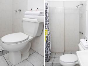 Koupelna v ubytování Hotel Allende 104
