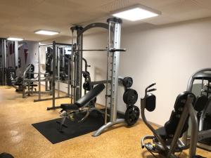 Fitness centrum a/nebo fitness zařízení v ubytování Hotel am Brünnchen