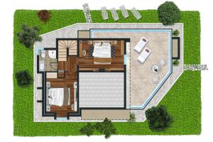Bazén v ubytovaní Artemisia Villa with Outdoor Hot Tub, Sani Luxury Villas collection alebo v jeho blízkosti