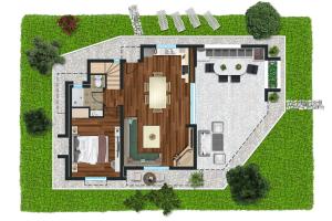 Plán poschodí v ubytovaní Artemisia Villa with Outdoor Hot Tub, Sani Luxury Villas collection