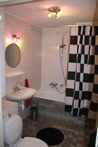 
A bathroom at Appartement APHRODITE - Amelander-Kaap met ZWEMBAD
