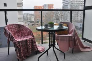 Balkón alebo terasa v ubytovaní Apartament Nadmorskie Spektrum & Parking
