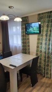 TV a/nebo společenská místnost v ubytování Peter's Apartman Pápa