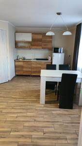Kuchyň nebo kuchyňský kout v ubytování Peter's Apartman Pápa