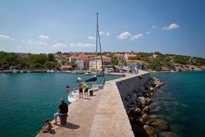 a group of people on a dock in the water at Apartment in Silo with One-Bedroom 10 in Šilo