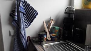 Kuchyň nebo kuchyňský kout v ubytování Apartment Am Eck