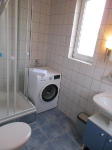 Koupelna v ubytování Ferienhaus Weitblick