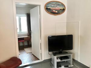 TV a/nebo společenská místnost v ubytování Mortsund Lodge Lofoten