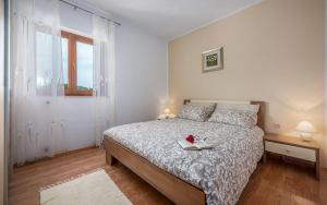 Postel nebo postele na pokoji v ubytování Apartments Drenje