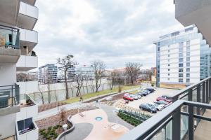 Balkón alebo terasa v ubytovaní Odra View Apartments III