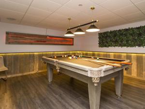 una sala biliardo con tavolo da biliardo di Beautiful holiday farm in Holten a Holten