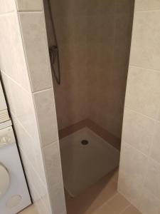 a shower in a bathroom with a sink at Le Cézembre - vue 180 baie St Malo in Saint Malo +5 photos