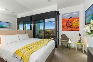 Mercure Bendigo Schaller客房内的一张或多张床位
