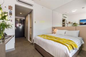 Mercure Bendigo Schaller客房内的一张或多张床位
