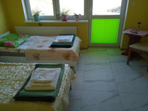 Agrostok noclegi agroturystyka客房内的一张或多张床位