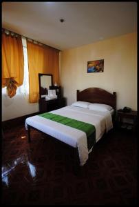 1 dormitorio con 1 cama grande en una habitación en Hotel 45, en Baguio