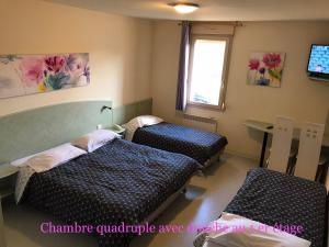 Postel nebo postele na pokoji v ubytování Abel Hôtel