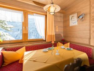 A seating area at Haus Furka