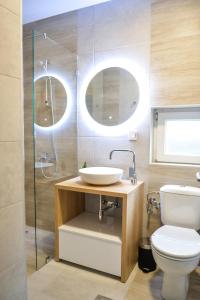 Koupelna v ubytování Garni hotel King