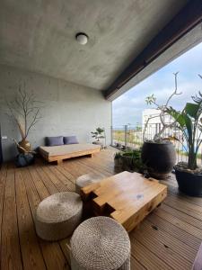 Ruang duduk di 綠空間民宿