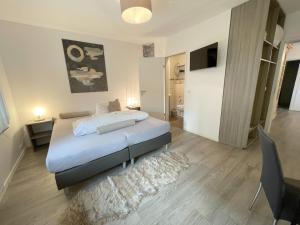 Postel nebo postele na pokoji v ubytování Hotel Hegemann garni
