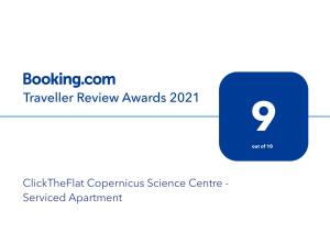 Certifikát, ocenenie alebo iný dokument vystavený v ubytovaní ClickTheFlat Copernicus Science Centre Apart Rooms