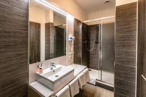 Koupelna v ubytování Hotel Olberg