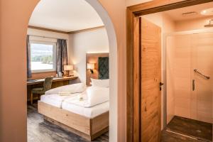 Katil atau katil-katil dalam bilik di Hotel Föhrenhof