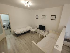 Televízia a/alebo spoločenská miestnosť v ubytovaní Antonio Appartement