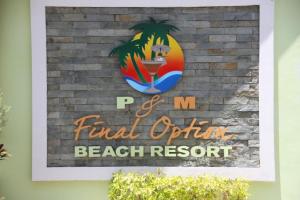 P&M Final Option Beach Resort的证书、奖牌、标识或其他文件