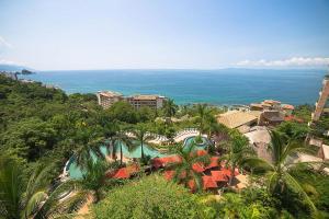 an aerial view of a resort with a swimming pool at Suites at Garza Blanca Preserve Resort & Spa in Puerto Vallarta
