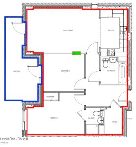 The floor plan of Luxury new apartment, 15mins from Bond St.