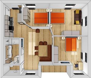 a floor plan of a small house with at WeinApart im Winzerschlössl in Eisenstadt