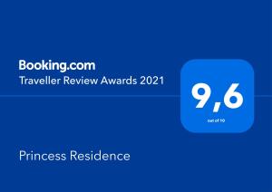 Princess Residence的证书、奖牌、标识或其他文件