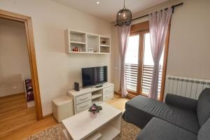 uma sala de estar com um sofá e uma televisão em Apartment Dutina em Zlatibor