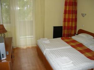 Posteľ alebo postele v izbe v ubytovaní Ezüstfenyő Hotel