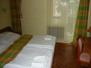 Posteľ alebo postele v izbe v ubytovaní Ezüstfenyő Hotel
