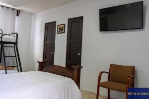 Voodi või voodid majutusasutuse Hotel Cañas toas
