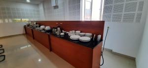 Příslušenství pro přípravu čaje a kávy v ubytování The Reach Hotel