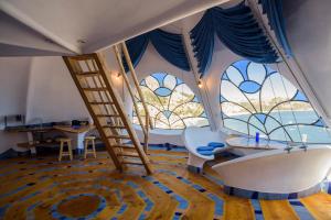 Posezení v ubytování Hostal Las Olas