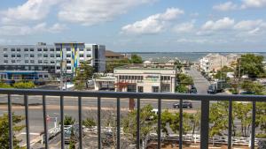 a view of a city from a balcony at Barefoot Mailman in Ocean City