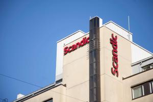 a scientology scientology sign on the side of a building at Scandic Julia in Turku